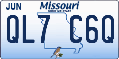 MO license plate QL7C6Q