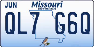 MO license plate QL7G6Q