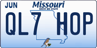 MO license plate QL7H0P