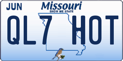 MO license plate QL7H0T