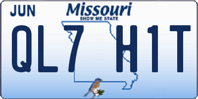 MO license plate QL7H1T