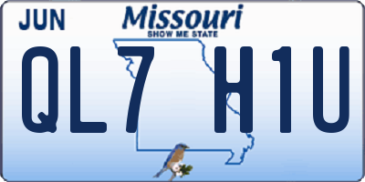MO license plate QL7H1U