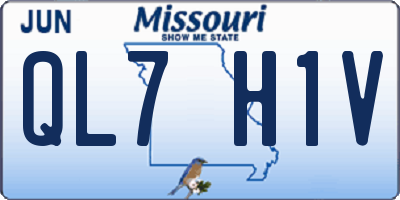 MO license plate QL7H1V