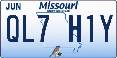 MO license plate QL7H1Y
