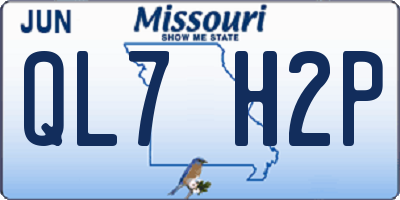 MO license plate QL7H2P