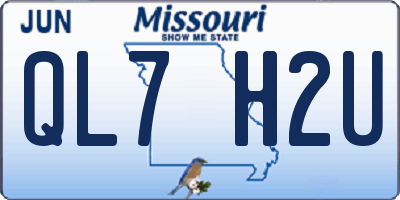 MO license plate QL7H2U