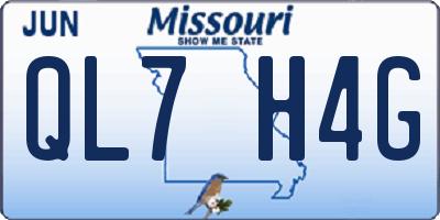 MO license plate QL7H4G