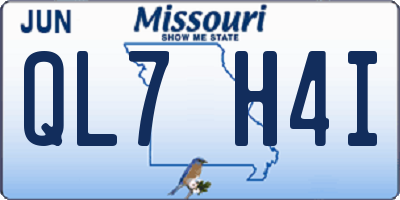 MO license plate QL7H4I