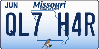 MO license plate QL7H4R
