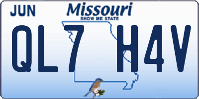 MO license plate QL7H4V