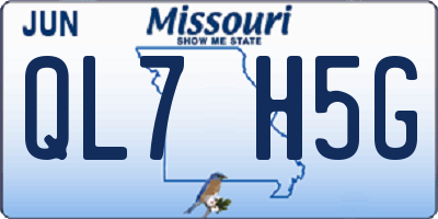 MO license plate QL7H5G