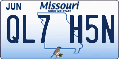 MO license plate QL7H5N