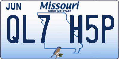 MO license plate QL7H5P