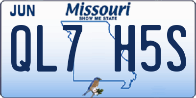 MO license plate QL7H5S