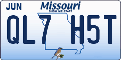 MO license plate QL7H5T