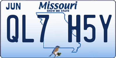 MO license plate QL7H5Y