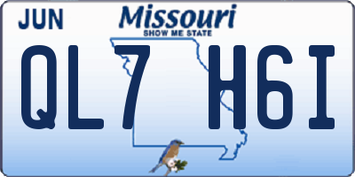 MO license plate QL7H6I