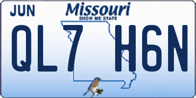 MO license plate QL7H6N