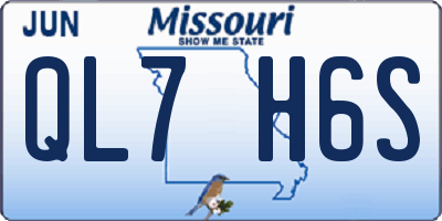 MO license plate QL7H6S