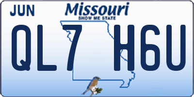 MO license plate QL7H6U