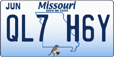 MO license plate QL7H6Y