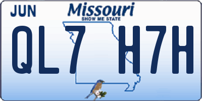 MO license plate QL7H7H