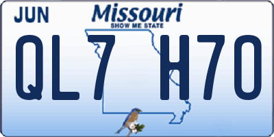 MO license plate QL7H7O