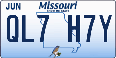 MO license plate QL7H7Y