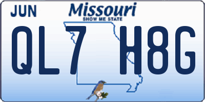 MO license plate QL7H8G