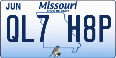 MO license plate QL7H8P