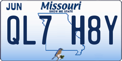 MO license plate QL7H8Y