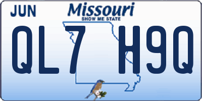 MO license plate QL7H9Q