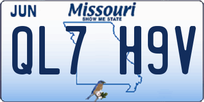 MO license plate QL7H9V