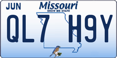 MO license plate QL7H9Y