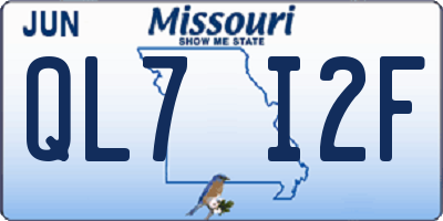 MO license plate QL7I2F