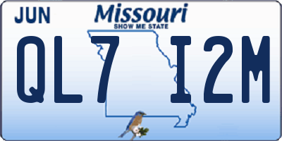 MO license plate QL7I2M