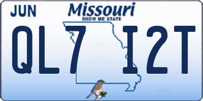 MO license plate QL7I2T