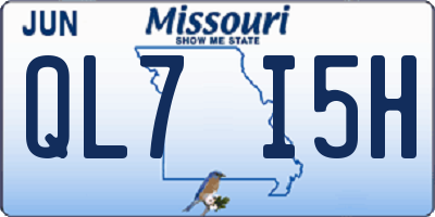 MO license plate QL7I5H