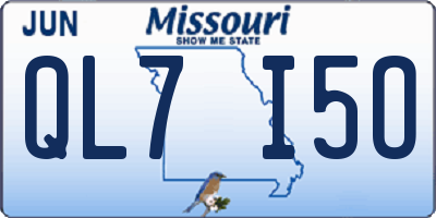 MO license plate QL7I5O