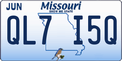 MO license plate QL7I5Q
