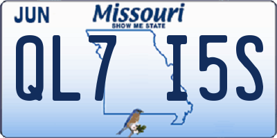 MO license plate QL7I5S