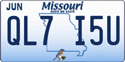 MO license plate QL7I5U