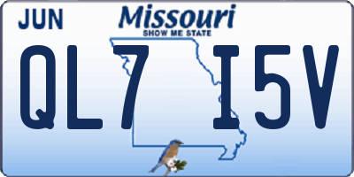 MO license plate QL7I5V
