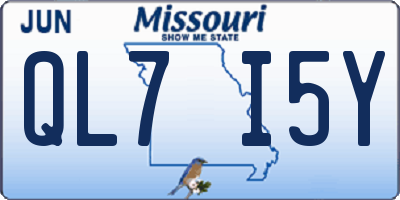 MO license plate QL7I5Y
