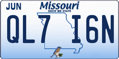 MO license plate QL7I6N