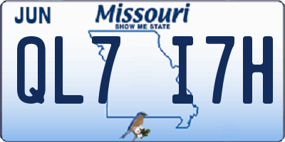 MO license plate QL7I7H