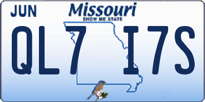 MO license plate QL7I7S