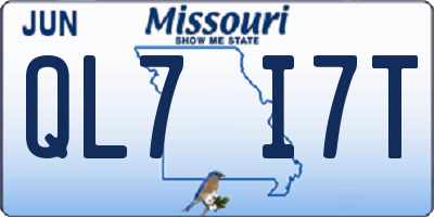 MO license plate QL7I7T