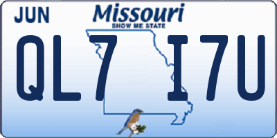 MO license plate QL7I7U