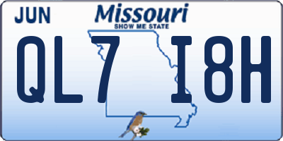 MO license plate QL7I8H